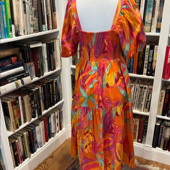 Vibrant Multicolor Floral party Dress - Picture 2 of 5